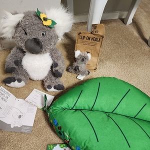 Little brownies Bakers Kiana koala, leaf cushion and clip-on koala